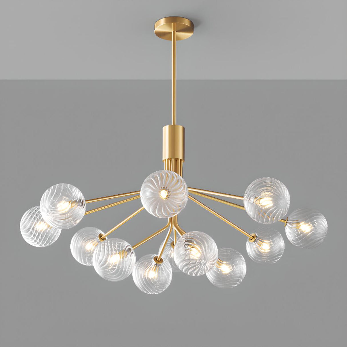 Modern Sputnik Globe Chandelier Adjustable Height Image - 13