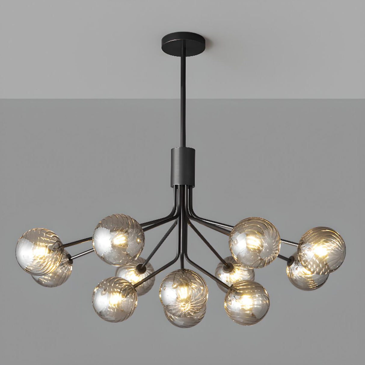 Modern Sputnik Globe Chandelier Adjustable Height Image - 14