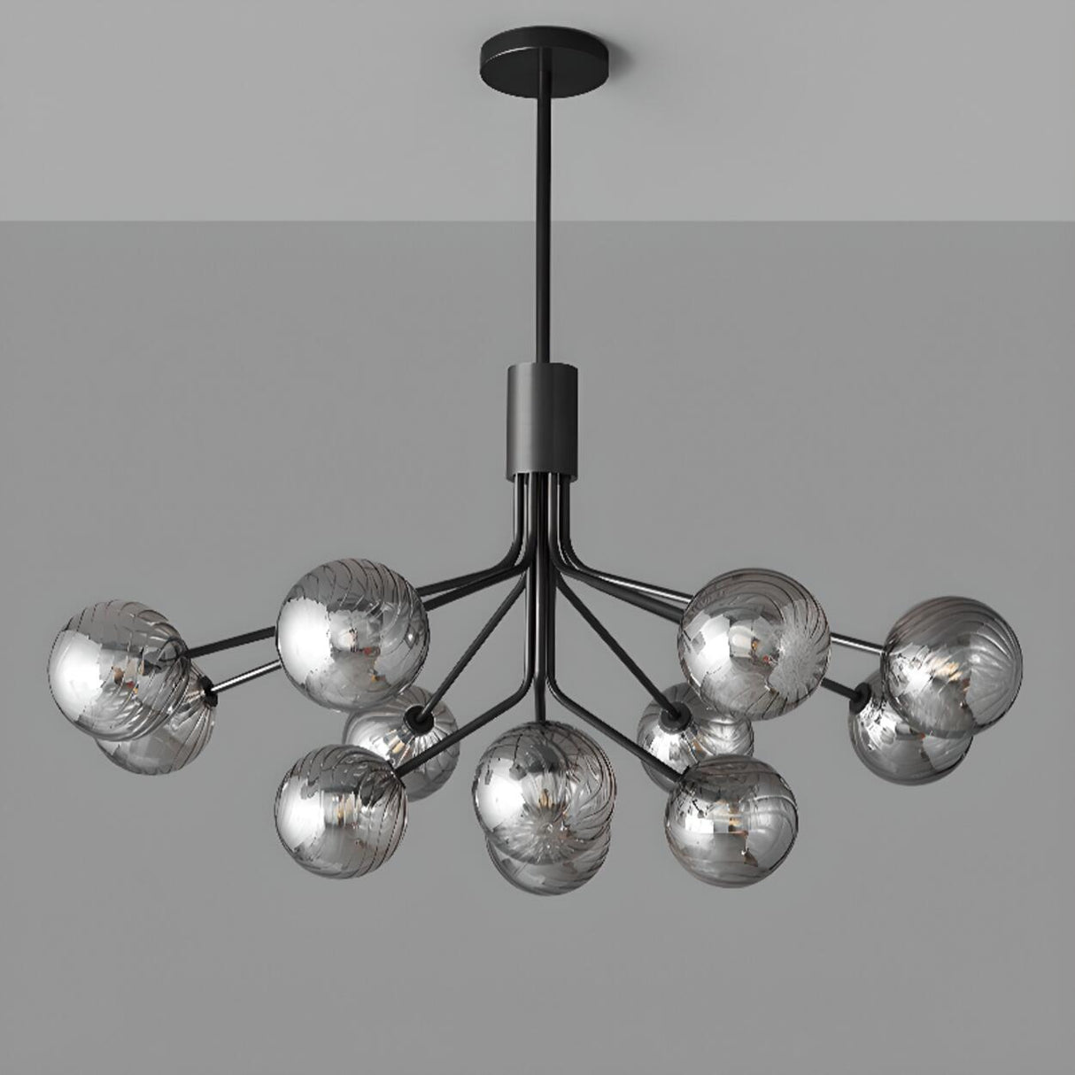 Modern Sputnik Globe Chandelier Adjustable Height Image - 15