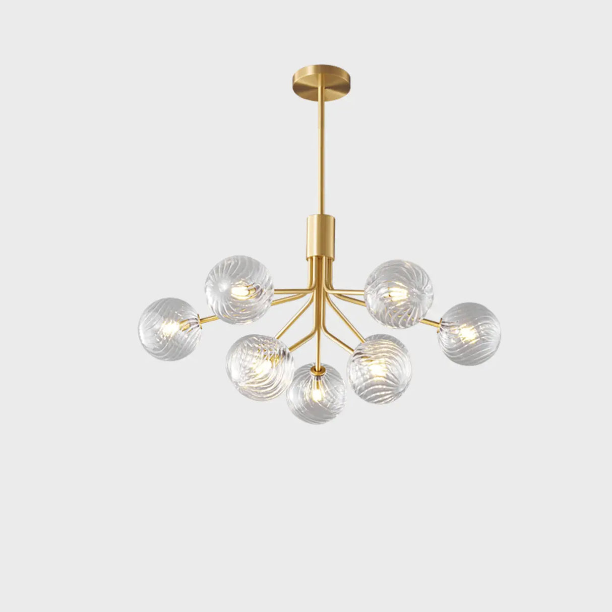 Modern Sputnik Globe Chandelier Adjustable Height Image - 3