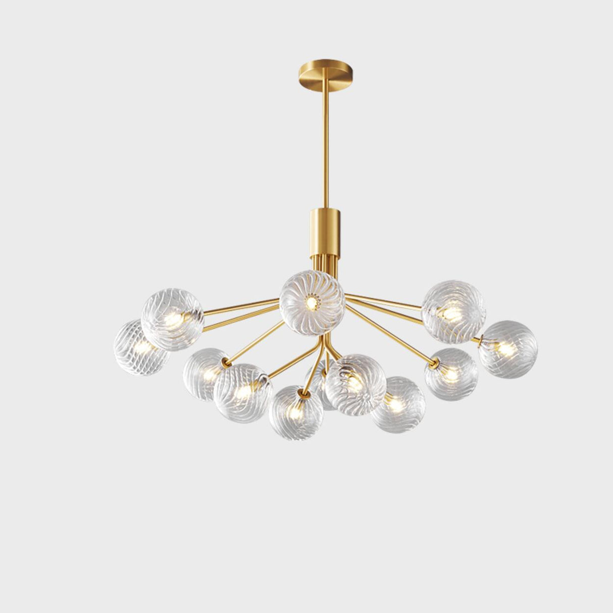 Modern Sputnik Globe Chandelier Adjustable Height Image - 6