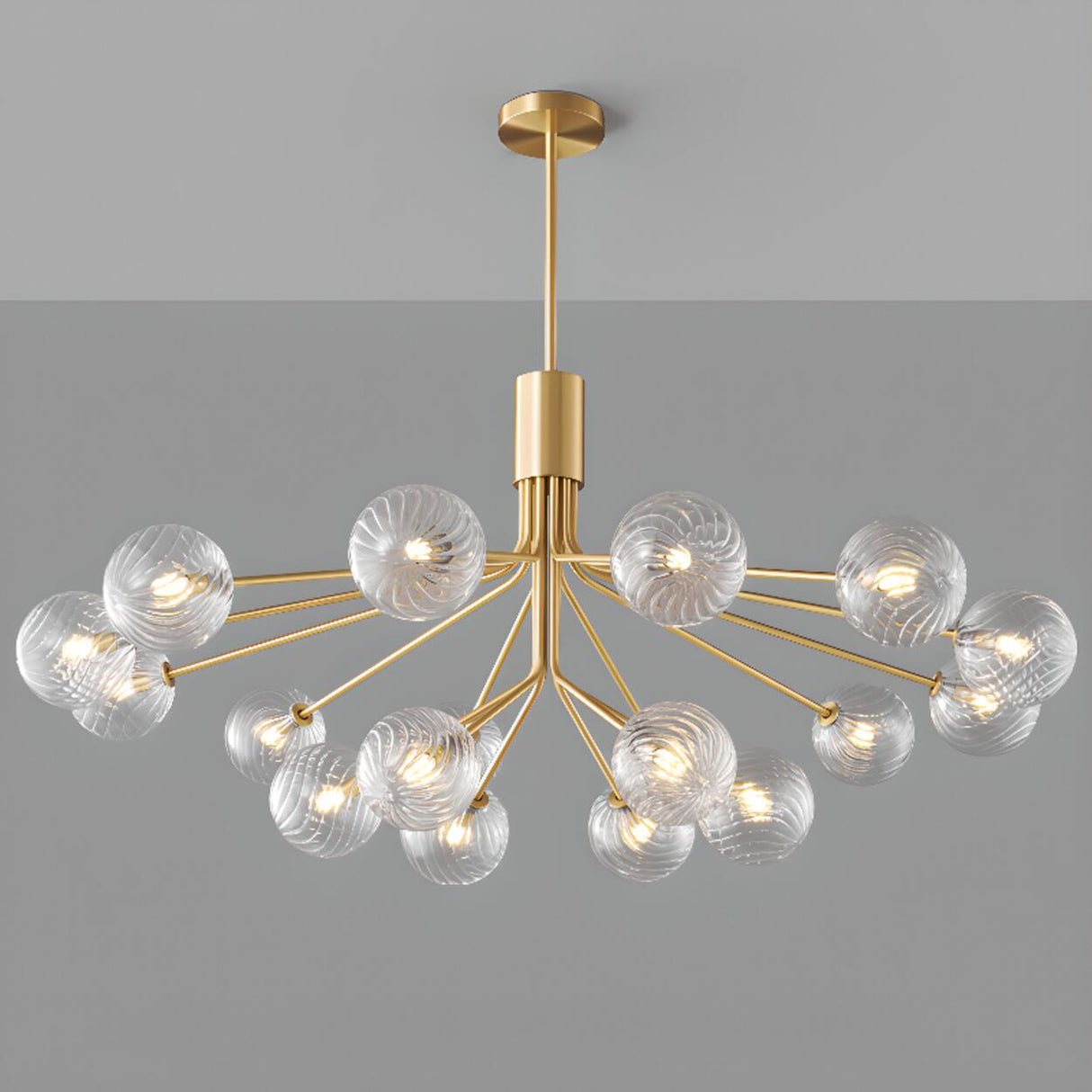 Modern Sputnik Globe Chandelier Adjustable Height Image - 9