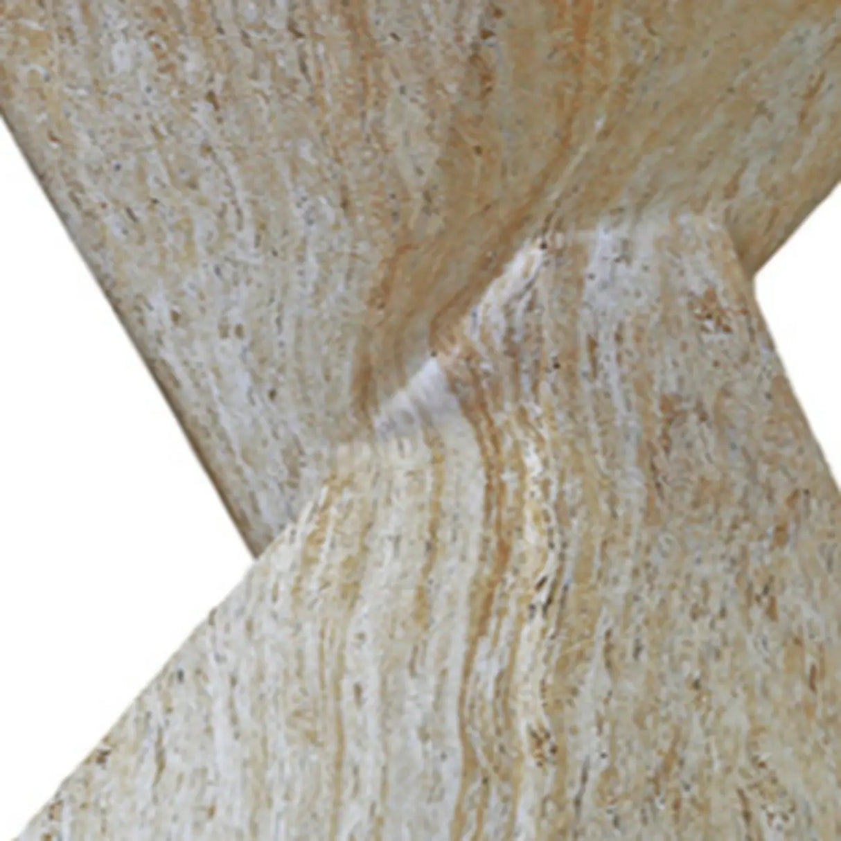 Modern Square Stone Geometric Twisted Block Side Table Image - 6