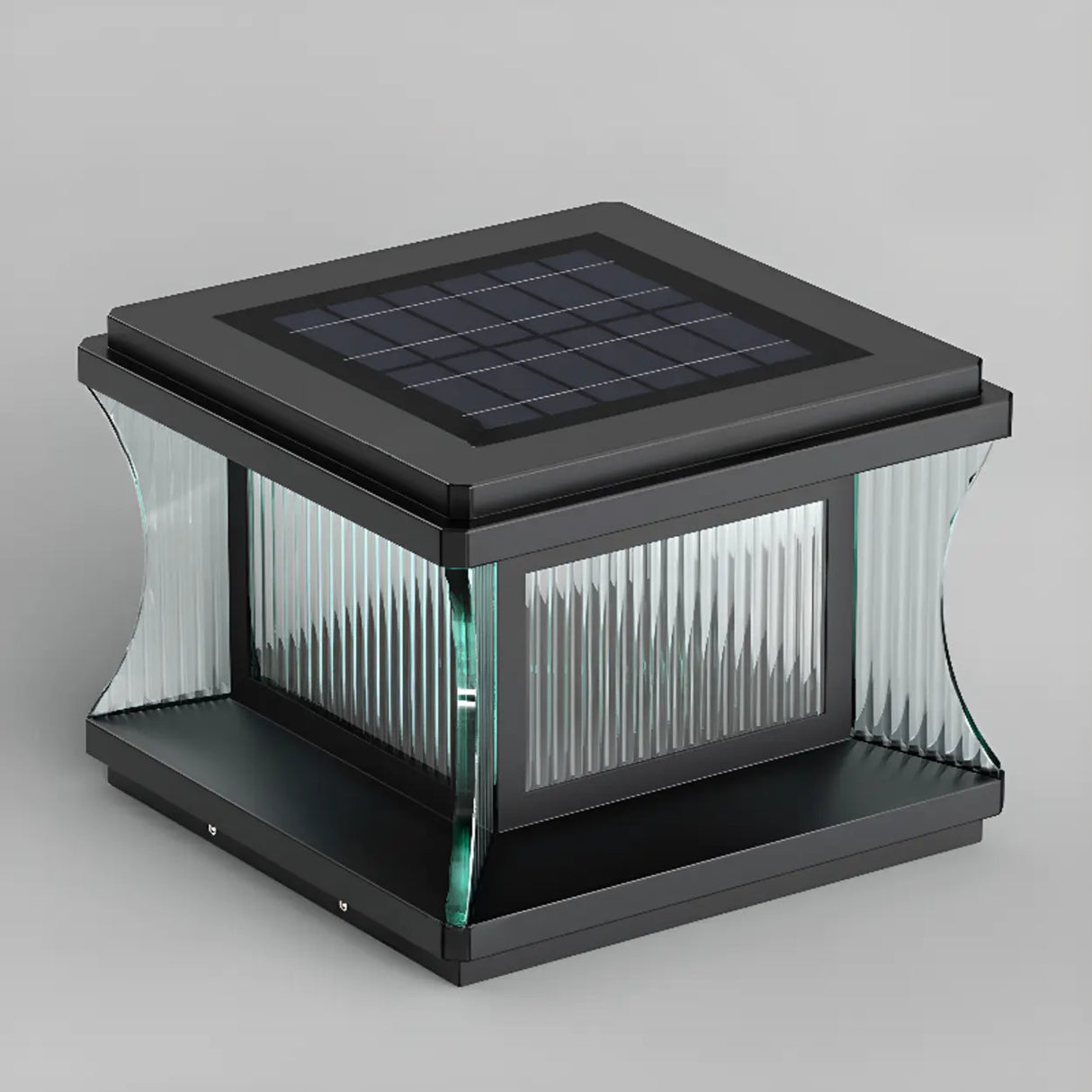 Modern Square Waterproof Solar Outdoor Pillar Light Image - 8