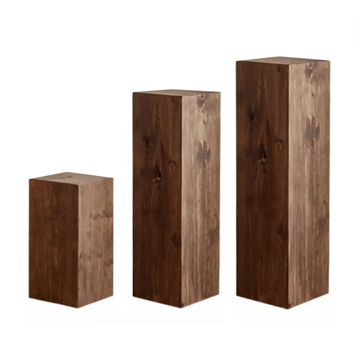 Modern Square Wood Black Brown Floor Plant Stand Image - 19