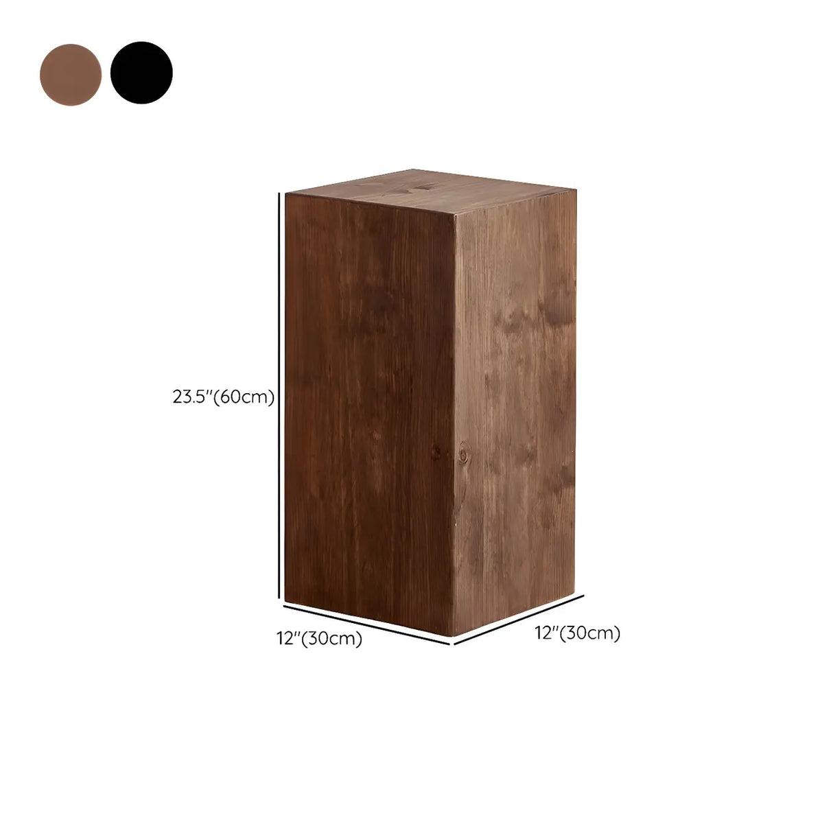 Modern Square Wood Black Brown Floor Plant Stand Image - 23