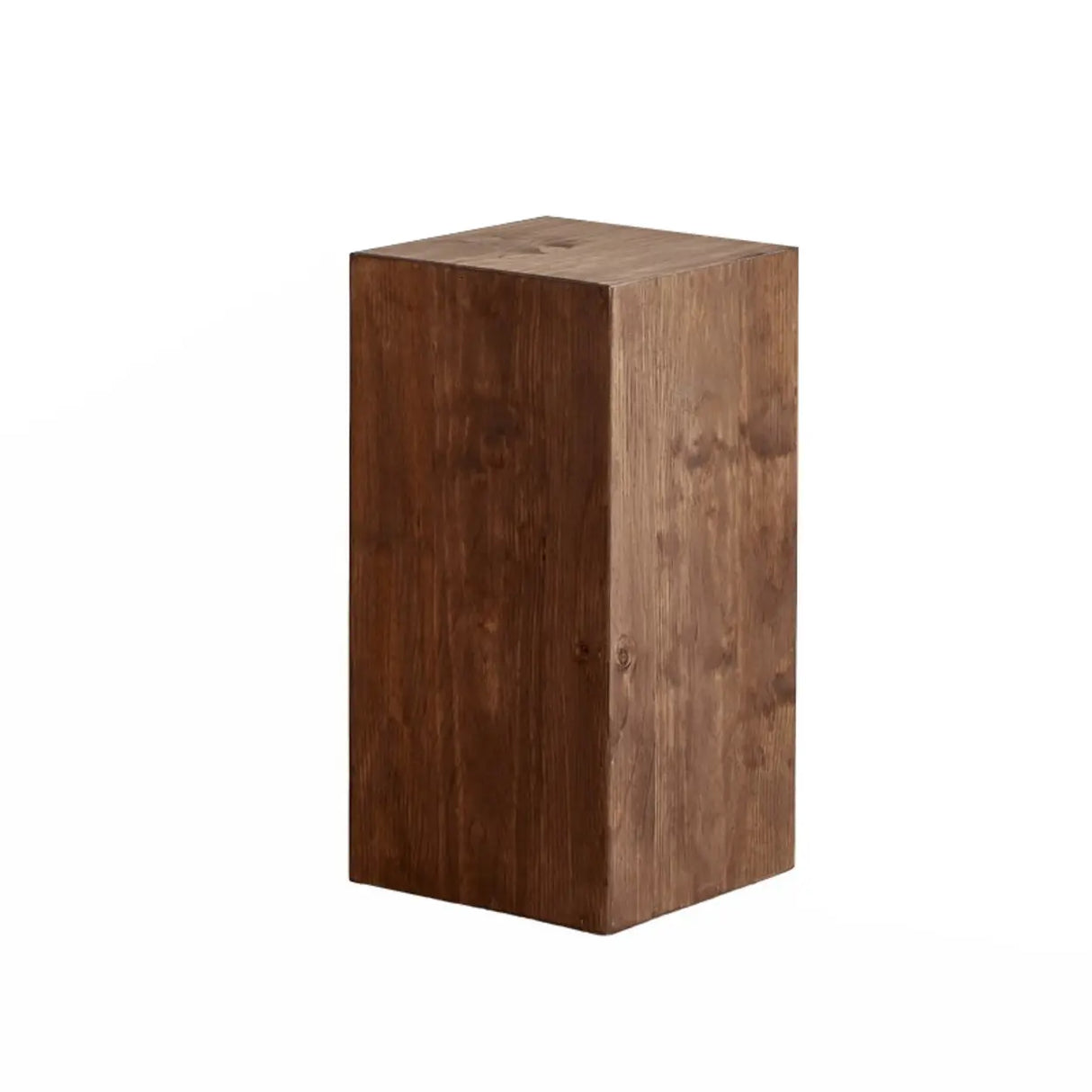 Modern Square Wood Black Brown Floor Plant Stand Image - 3
