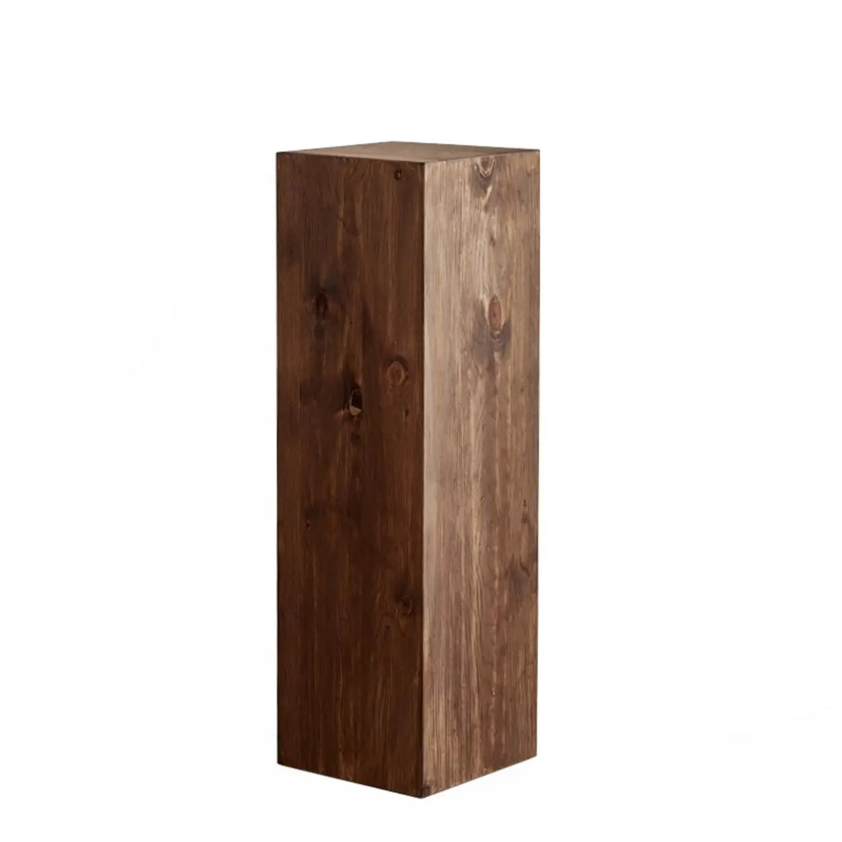 Modern Square Wood Black Brown Floor Plant Stand Image - 6