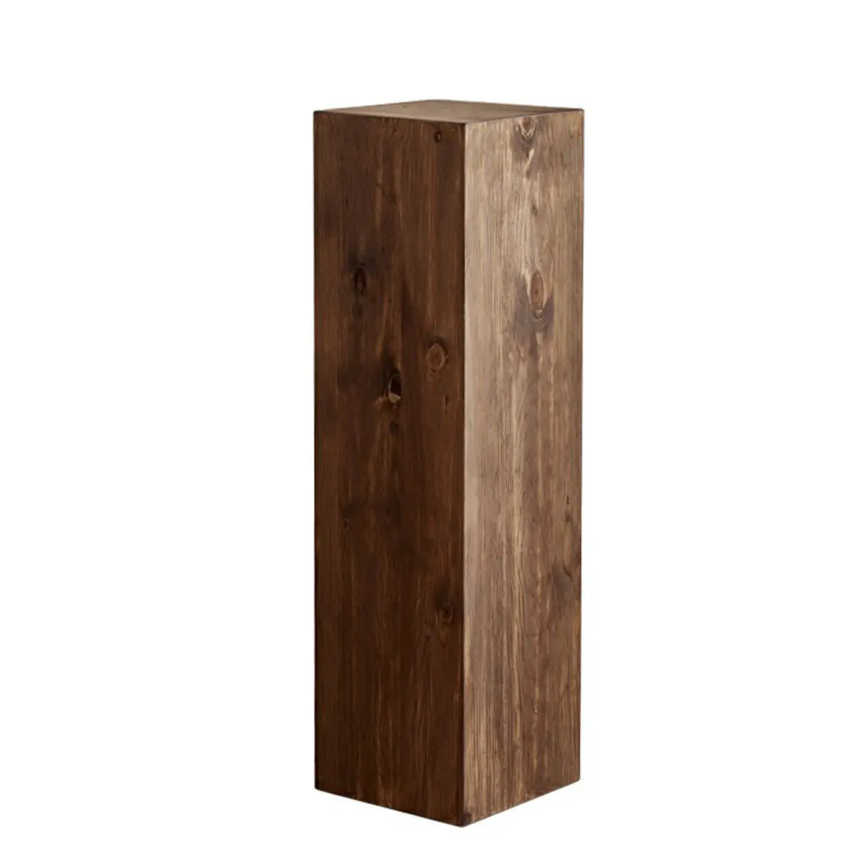 Modern Square Wood Black Brown Floor Plant Stand Image - 8