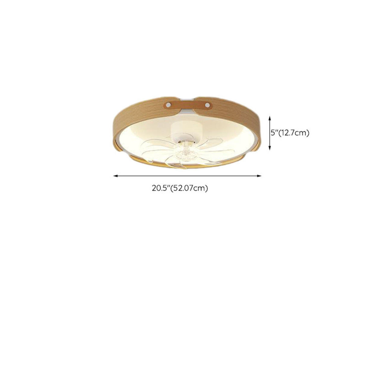 Modern Square Wood Geometric Ceiling Fan with LED Light Image - 15