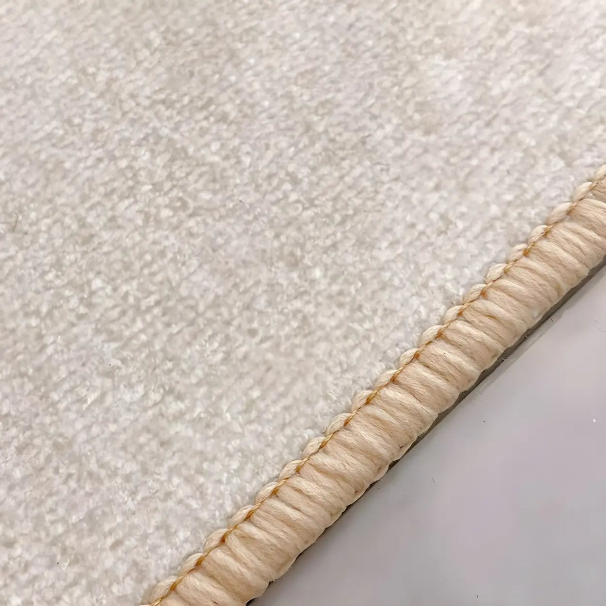 Modern Striped Rectangle Fabric Apricot Medium Area Rug Image - 13