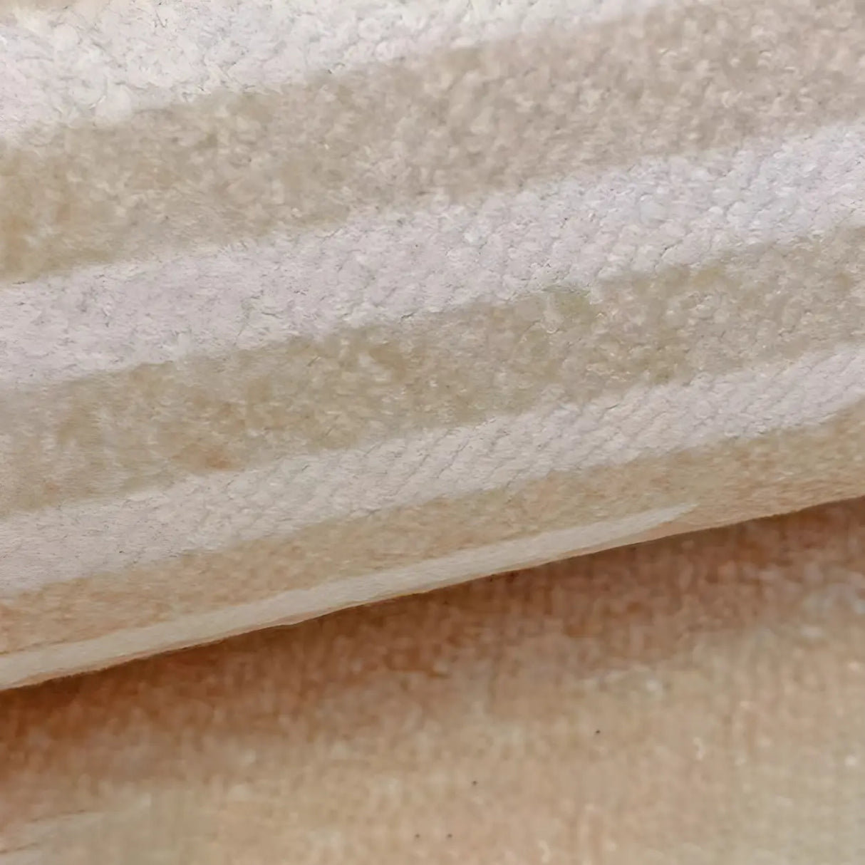 Modern Striped Rectangle Fabric Apricot Medium Area Rug Image - 14