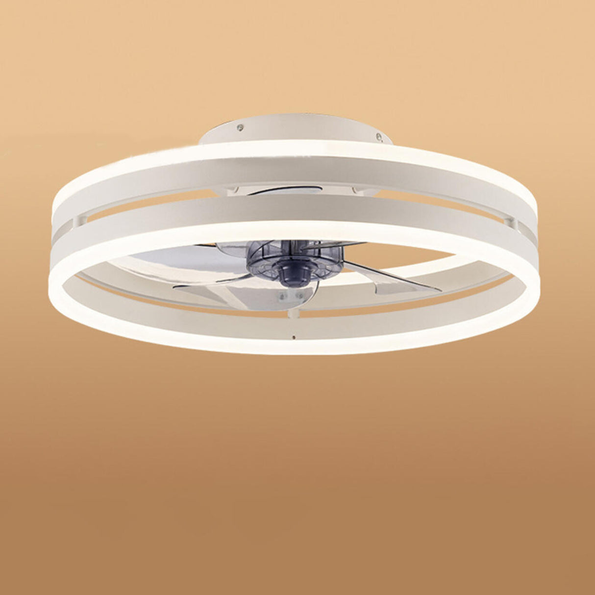 Modern Stylish Circular 5 Blades LED Ceiling Fan Light Image - 7