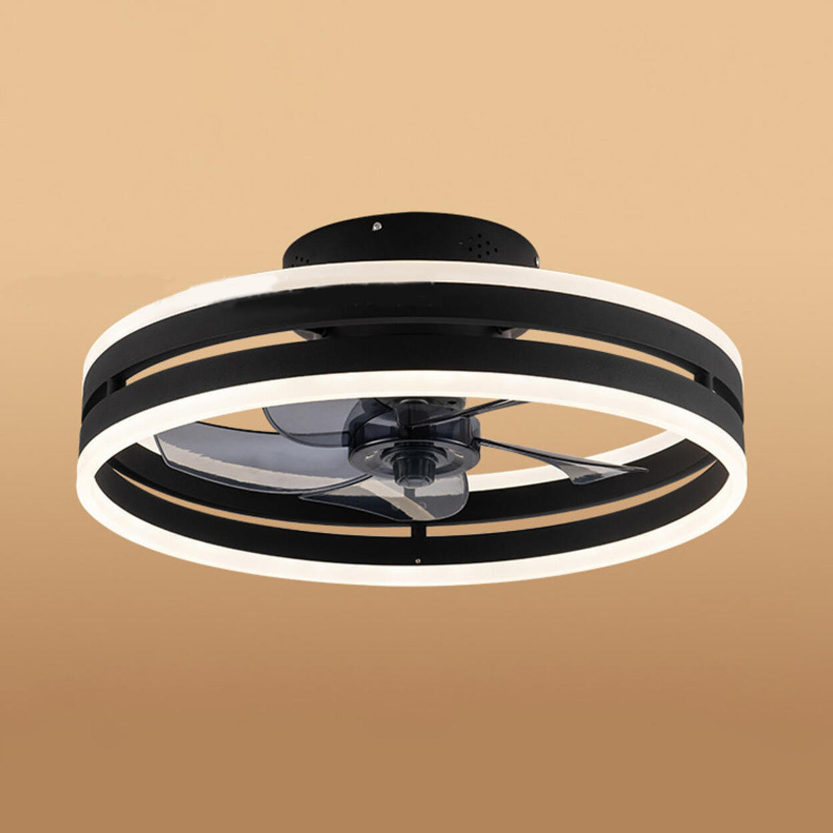Modern Stylish Circular 5 Blades LED Ceiling Fan Light Image - 9