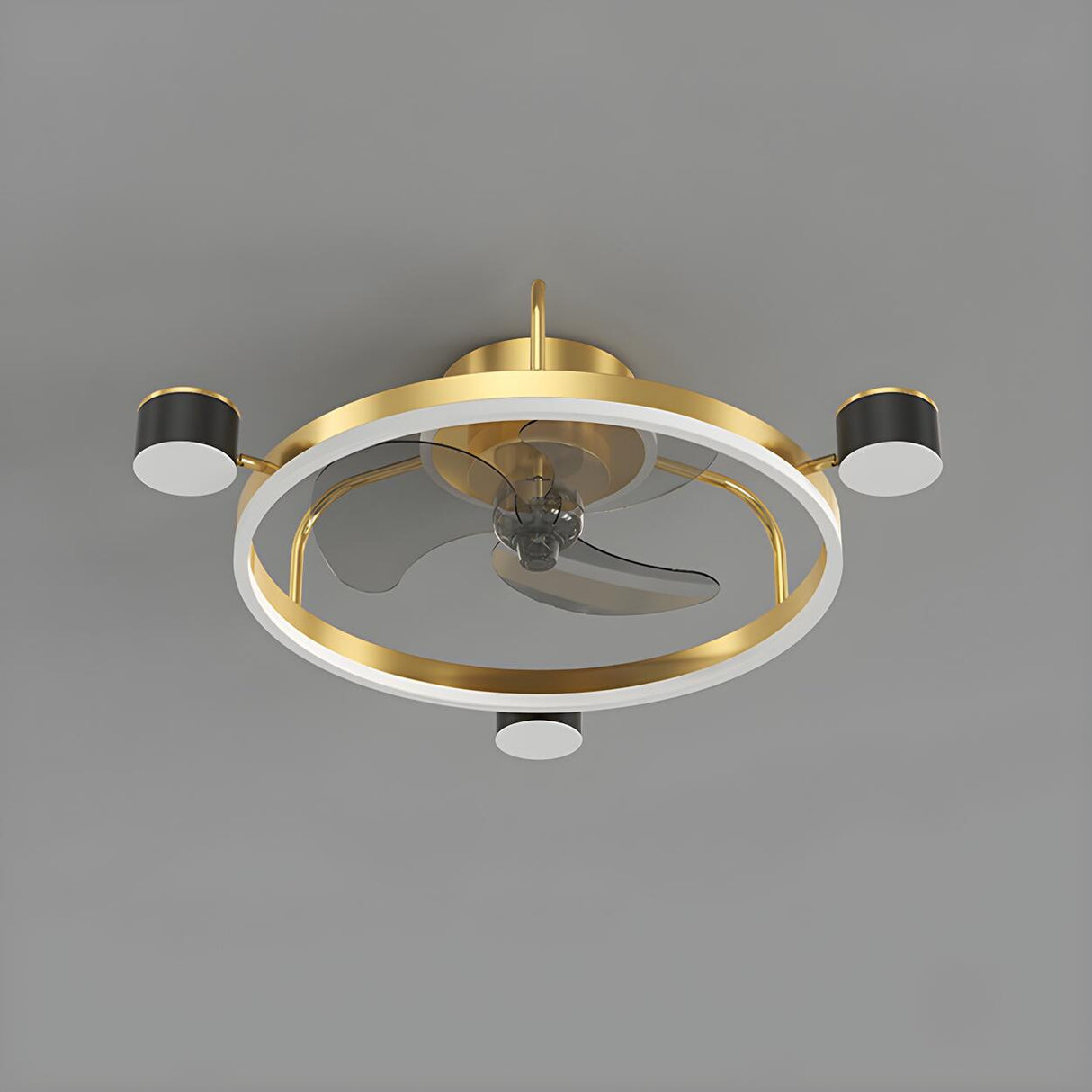Modern Stylish Ring Ceiling Fan with Multiple Lights Image - 10