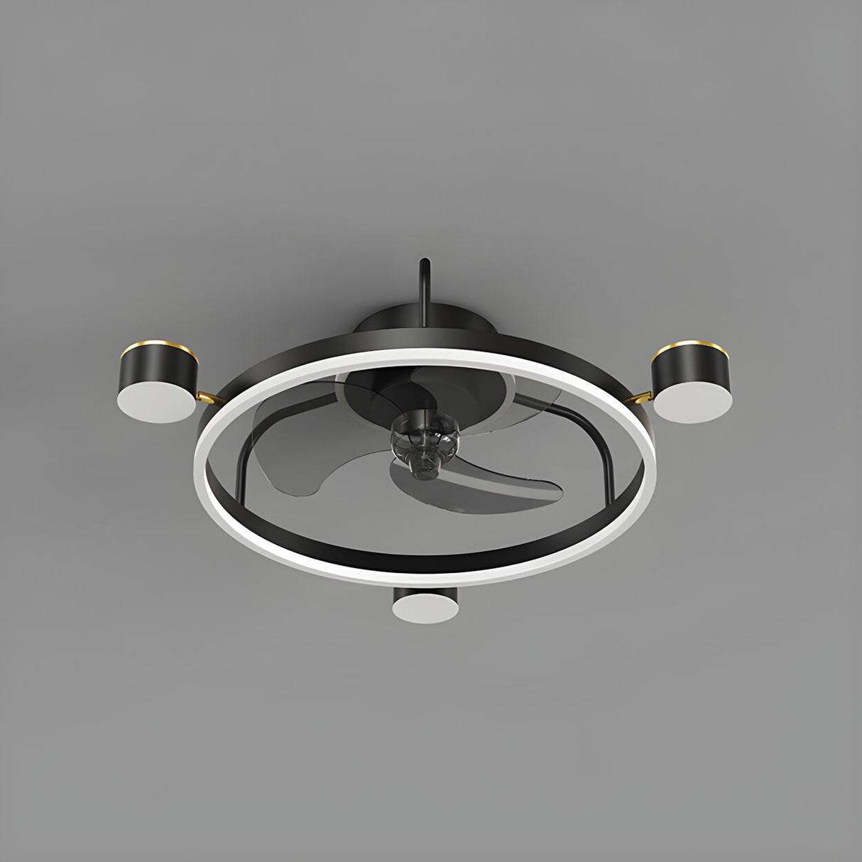 Modern Stylish Ring Ceiling Fan with Multiple Lights Image - 11