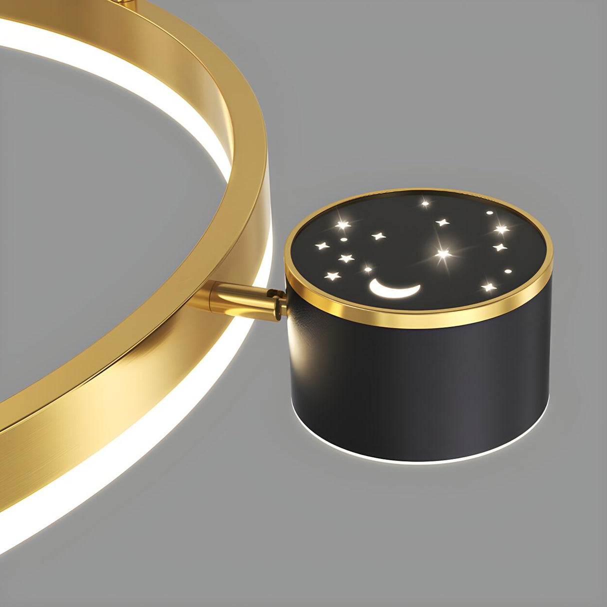 Modern Stylish Ring Ceiling Fan with Multiple Lights Image - 12