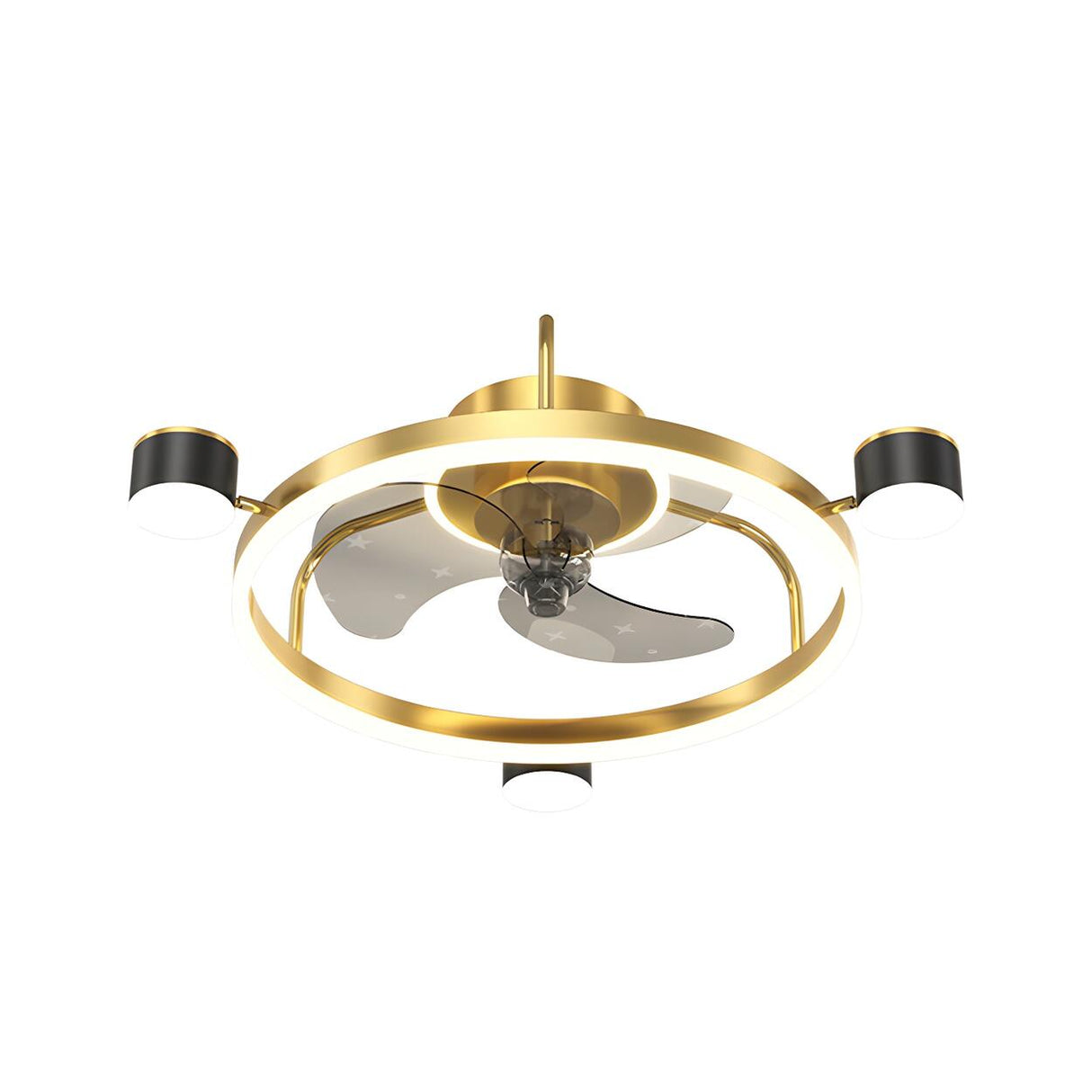 Modern Stylish Ring Ceiling Fan with Multiple Lights Image - 6