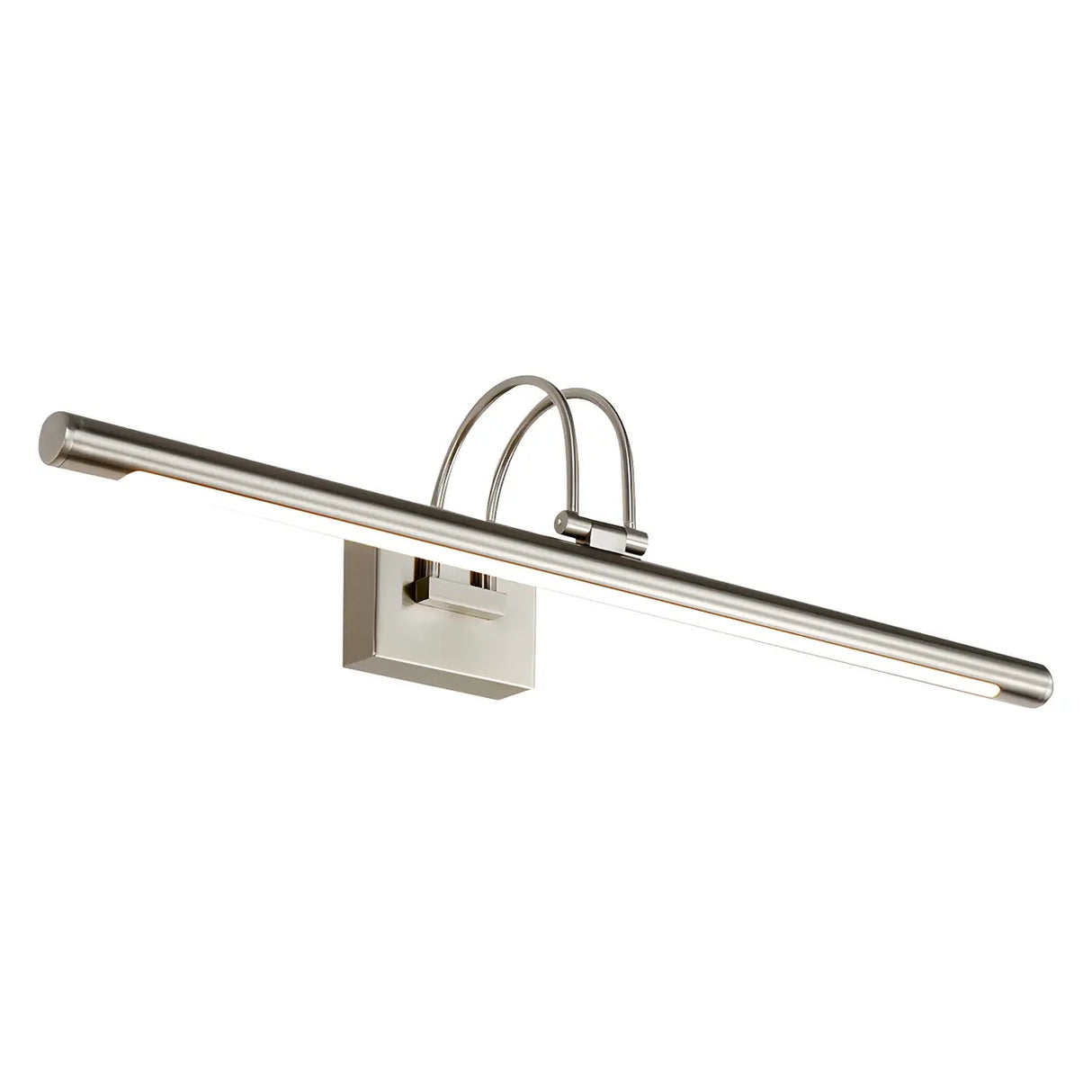 Modern Stylish Silver Linear LED Metallic Vanity Light Image - 5
