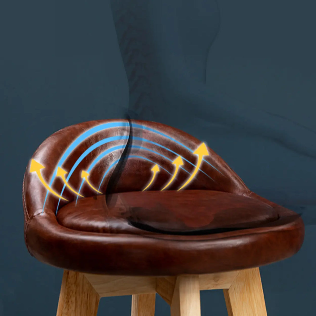 Modern Swivel Bar Stool with Backrest and Upholstered Seat Image - 18