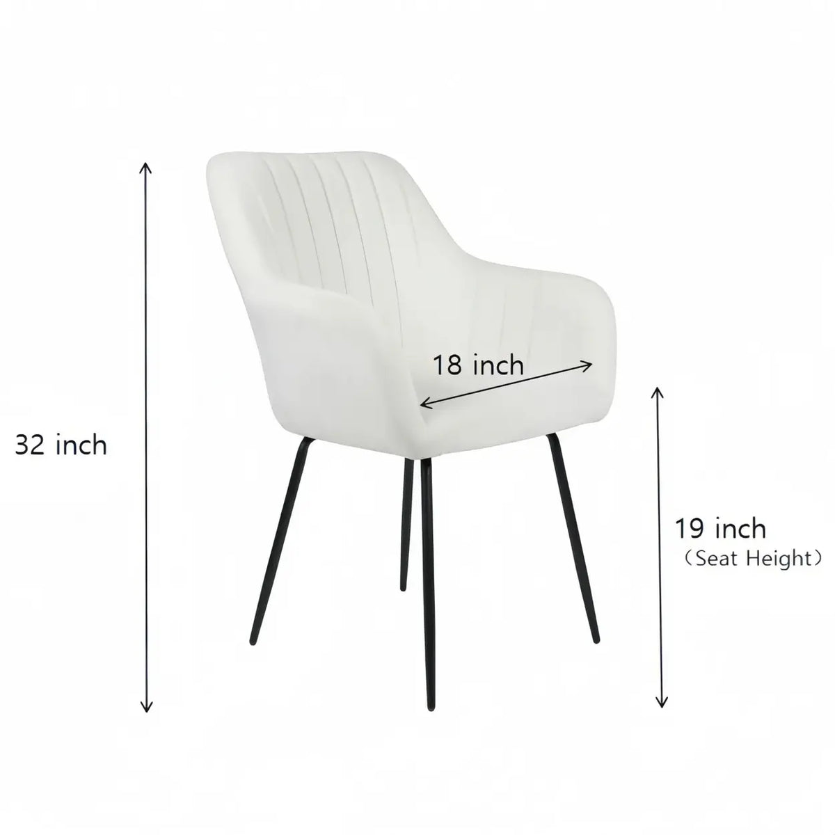 Modern Swivel Dining Chair Set of 2 Upholstered Suede Chair Image - 10