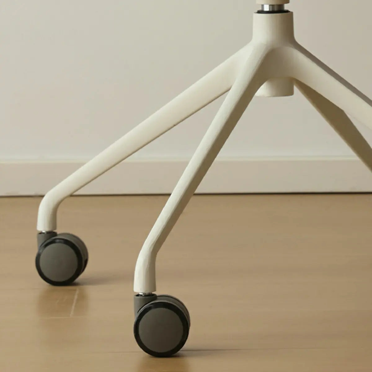 Modern Swivel Leather Metal Base Brown Office Chair Image - 10