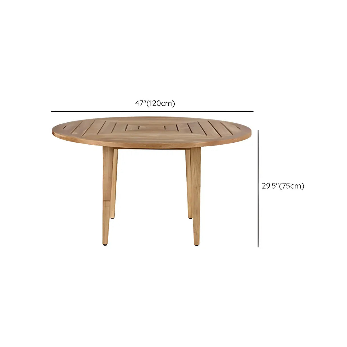 Modern Teak Outdoor Dining Set Rectangular Wood Color