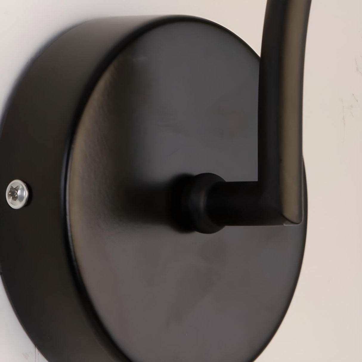 Modern Textured Glass Globe Black Vanity Wall Light Image - 18