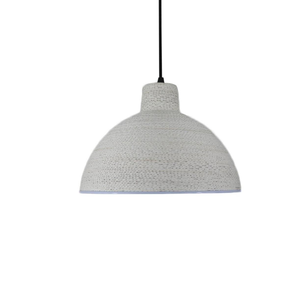 Modern Textured Metal Round Hanging Pendant Light Image - 10