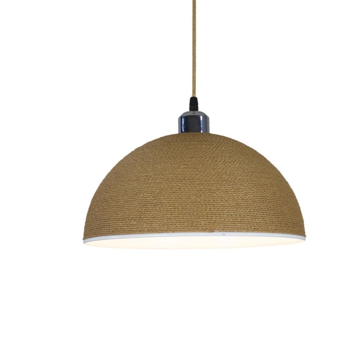 Modern Textured Metal Round Hanging Pendant Light Image - 11