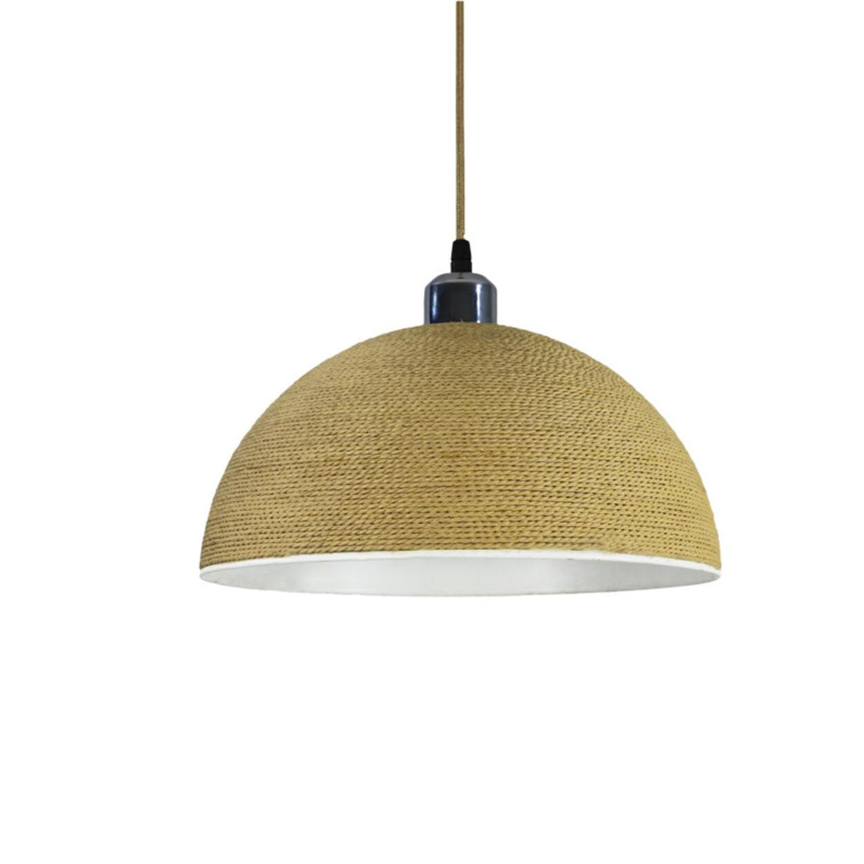 Modern Textured Metal Round Hanging Pendant Light Image - 13