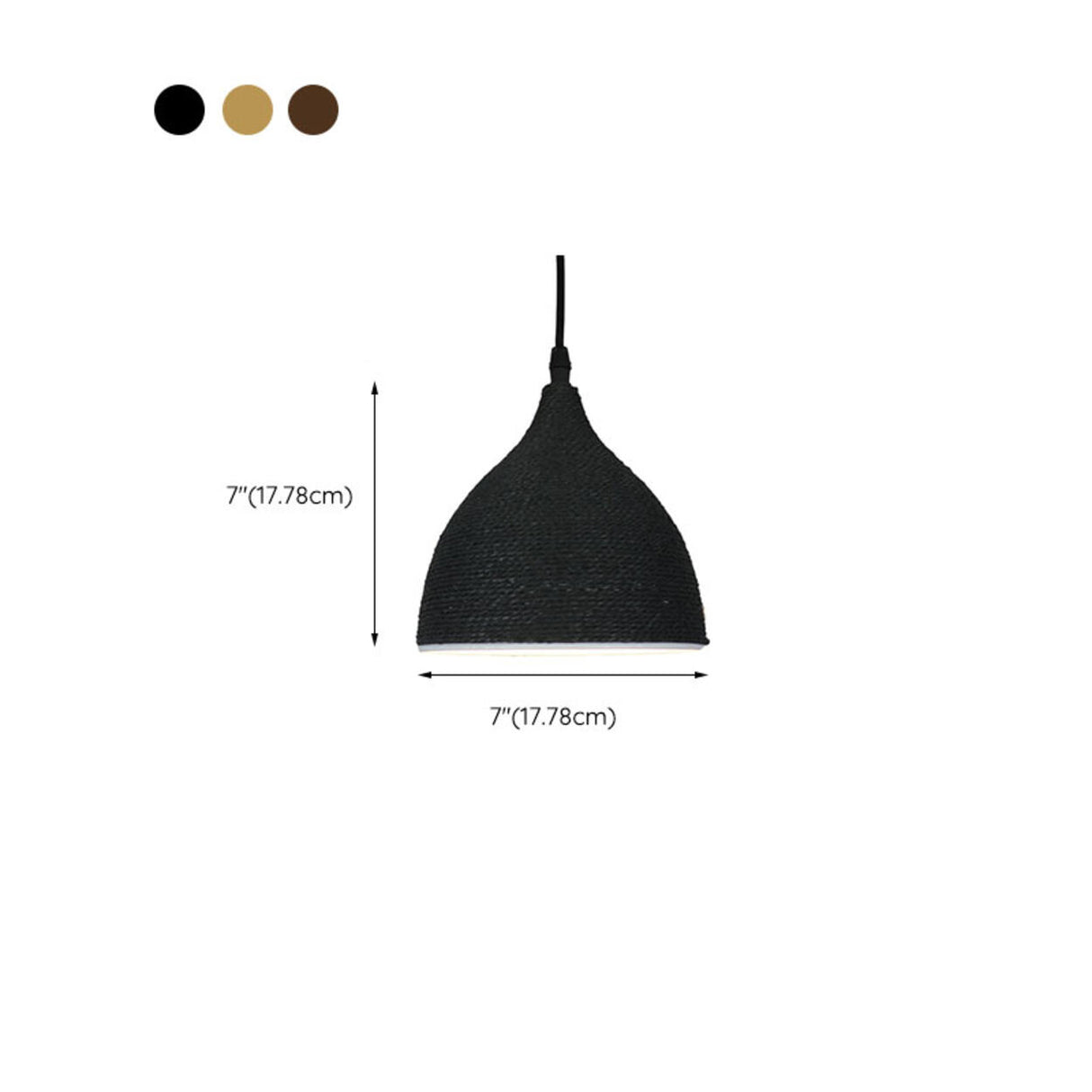 Modern Textured Metal Round Hanging Pendant Light Image - 25