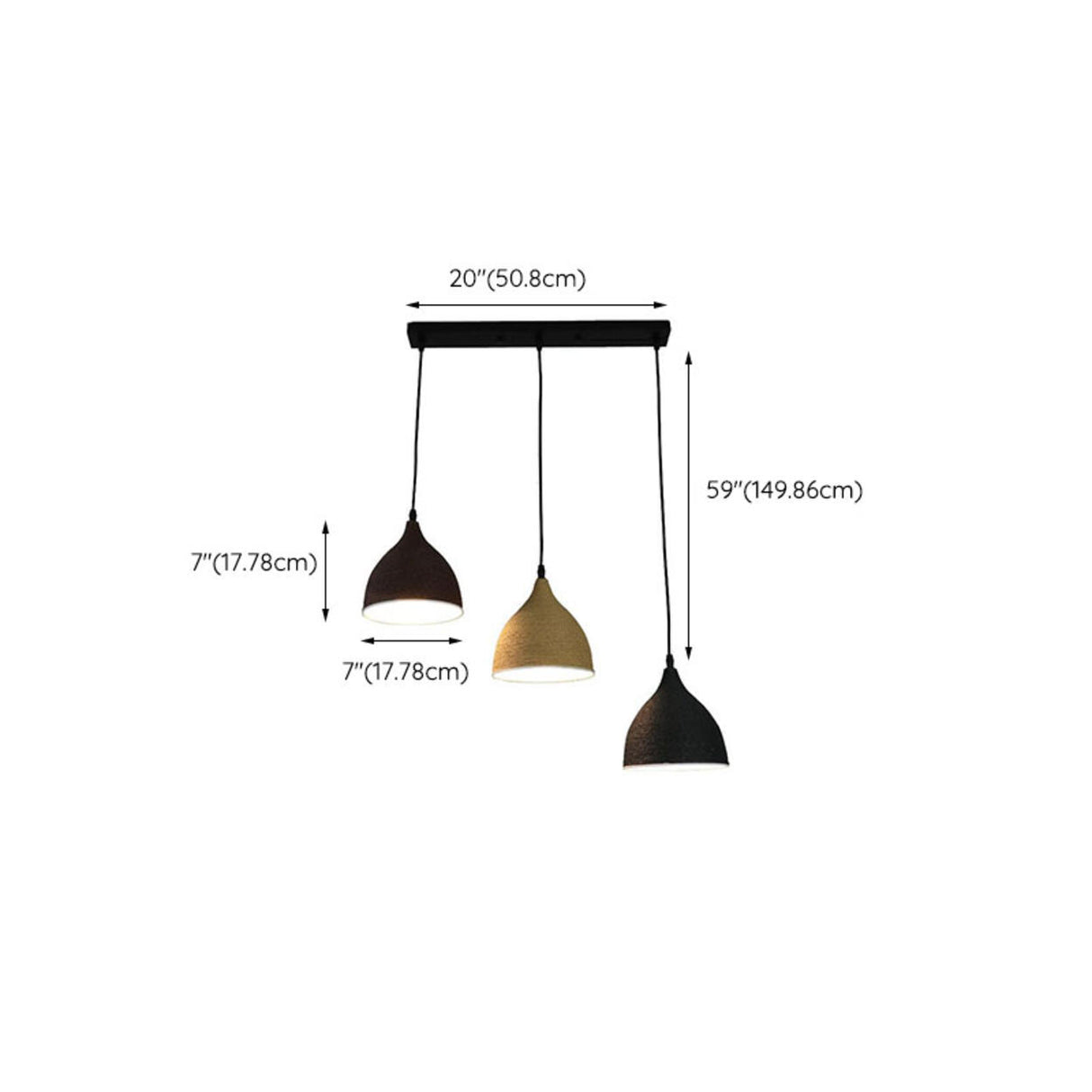 Modern Textured Metal Round Hanging Pendant Light Image - 27