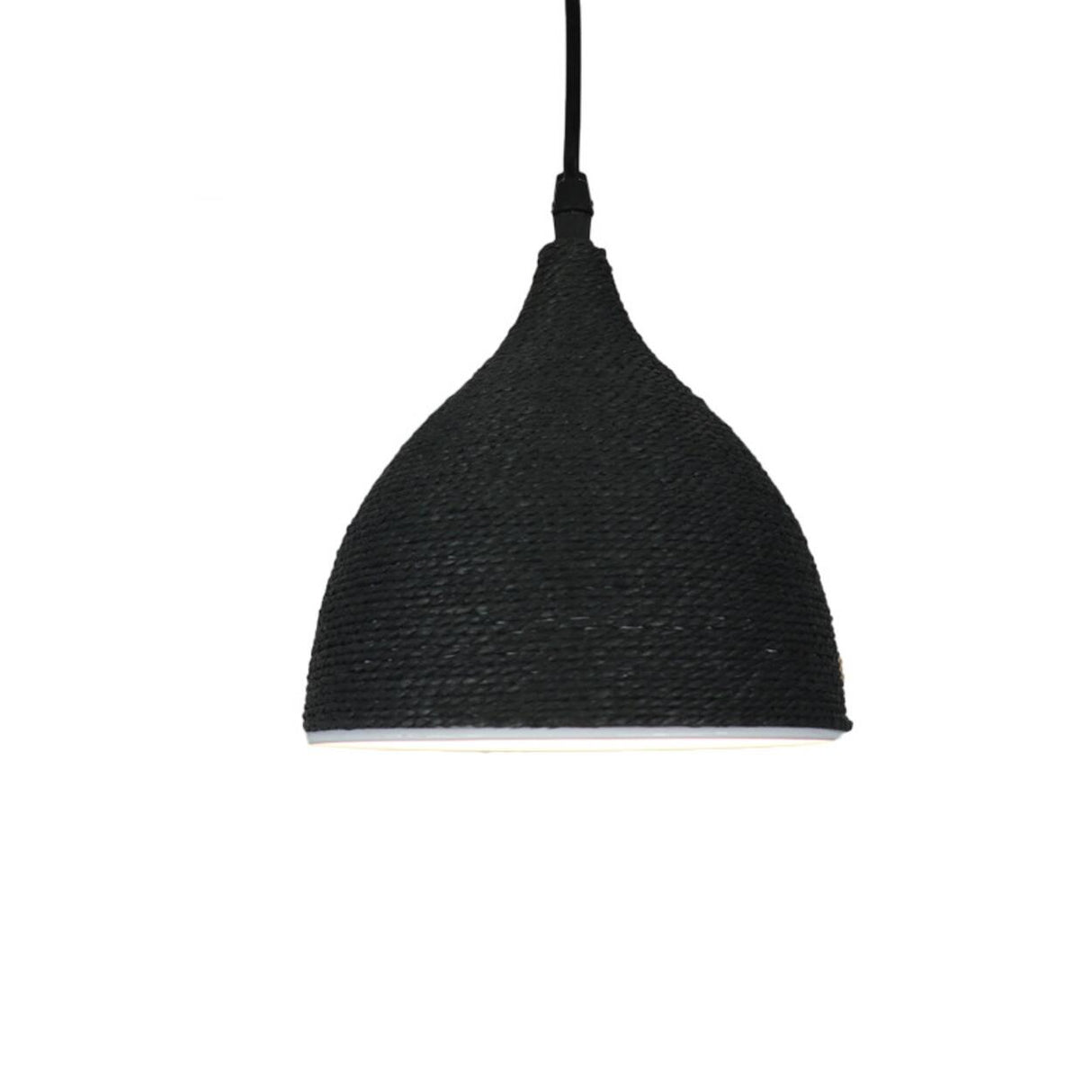 Modern Textured Metal Round Hanging Pendant Light Image - 7