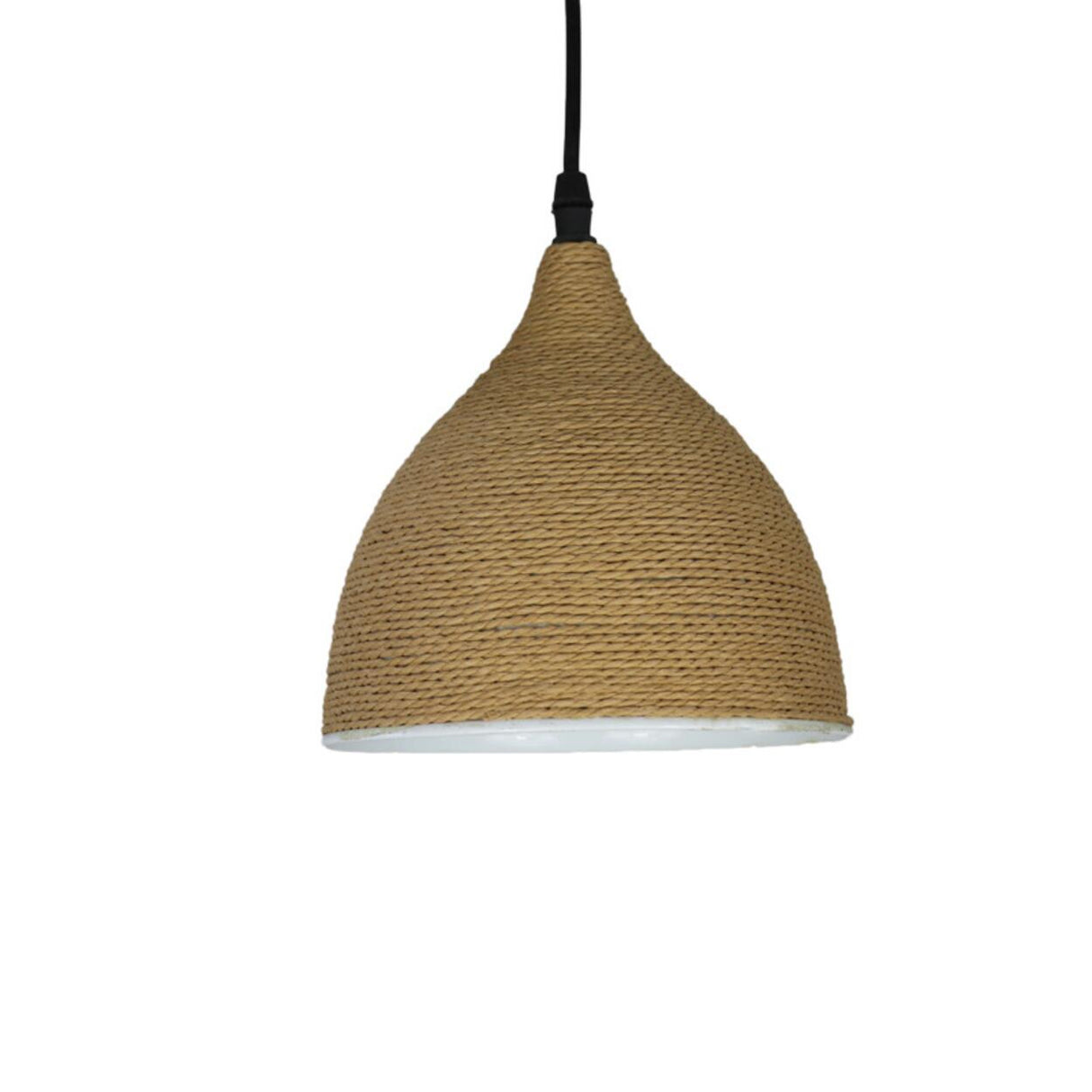 Modern Textured Metal Round Hanging Pendant Light Image - 8
