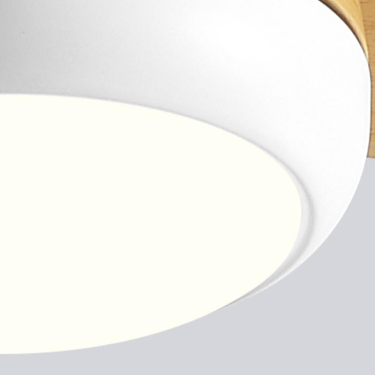 Modern Three-Blade Wooden Ceiling Fan with LED Light Image - 11