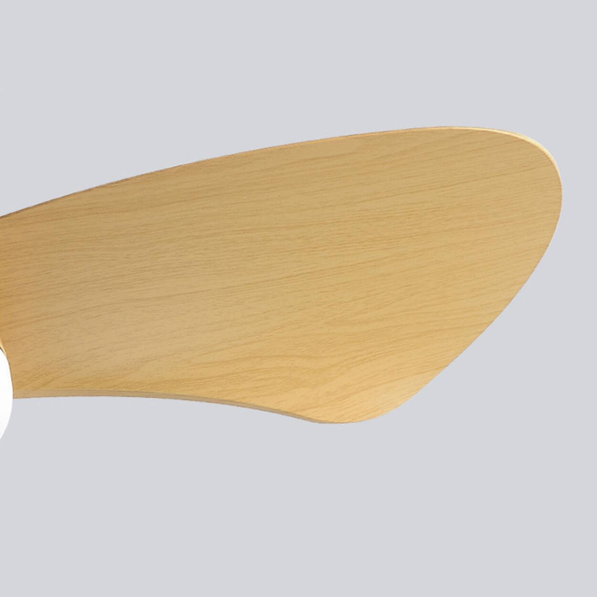 Modern Three-Blade Wooden Ceiling Fan with LED Light Image - 12