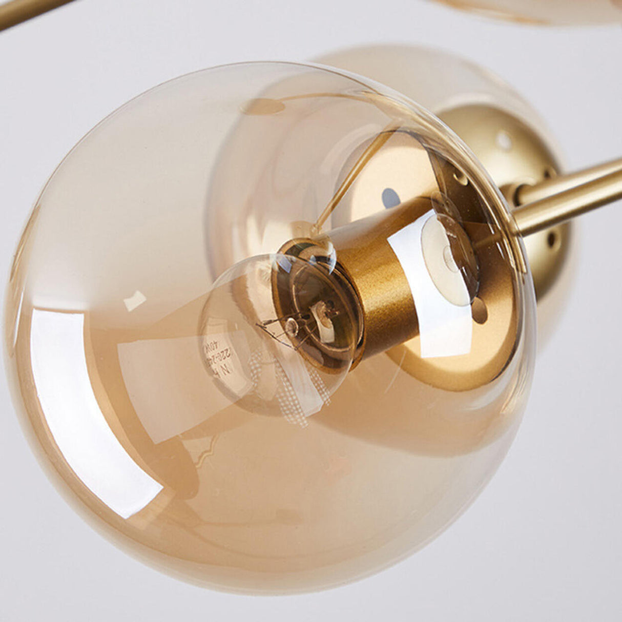 Modern Tiered Multiple Globe Clear Glass Sputnik Chandelier Image - 19