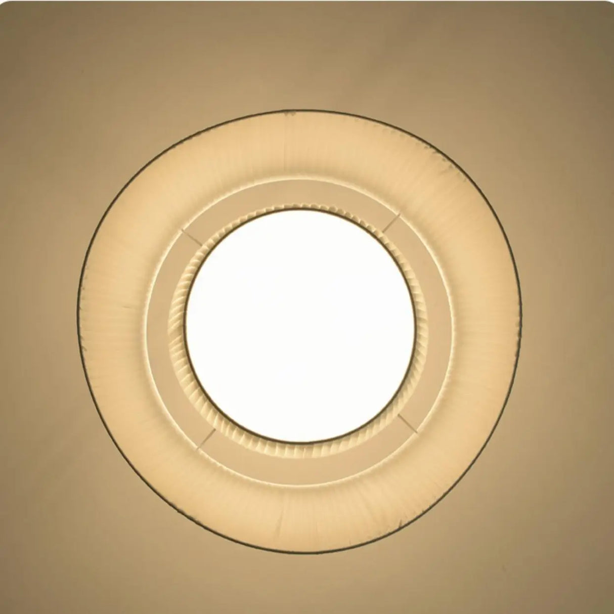 Modern Tiered White Fabric Living Room Ceiling Pendant Light Image - 10