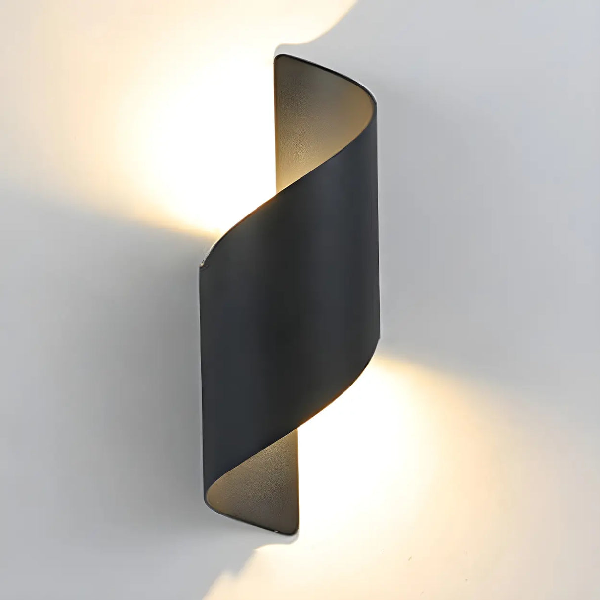 Modern Twisted LED Up Down Wall Sconce Image - 14