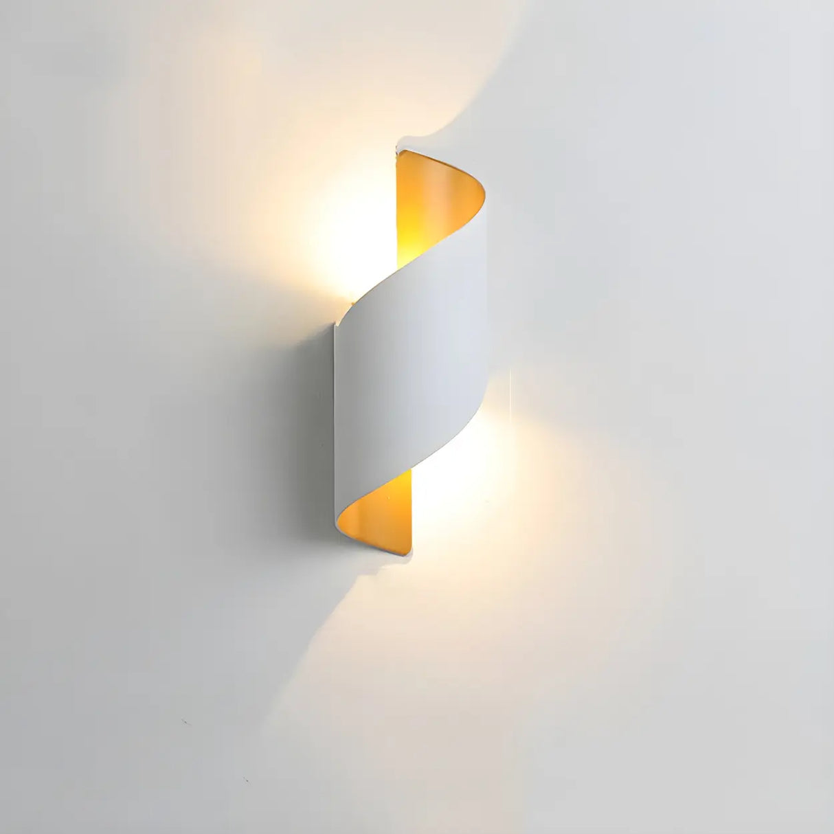 Modern Twisted LED Up Down Wall Sconce Image - 5