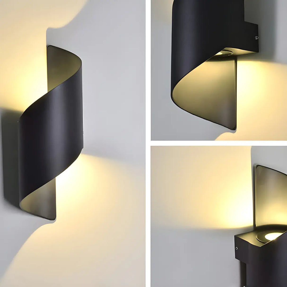 Modern Twisted LED Up Down Wall Sconce Image - 6