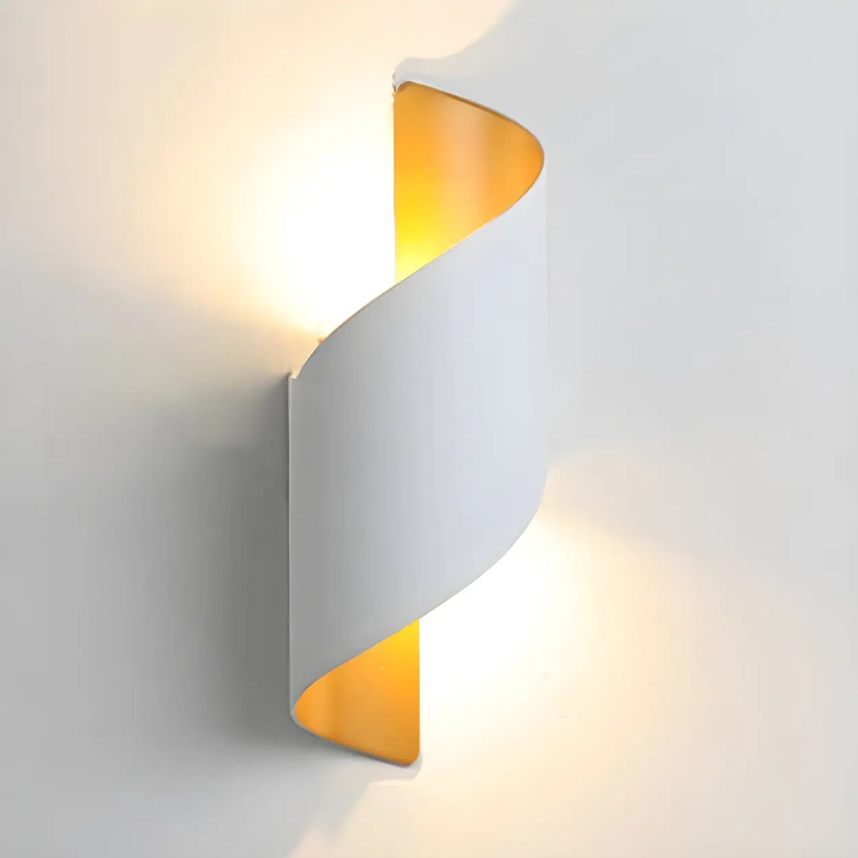 Modern Twisted LED Up Down Wall Sconce Image - 3