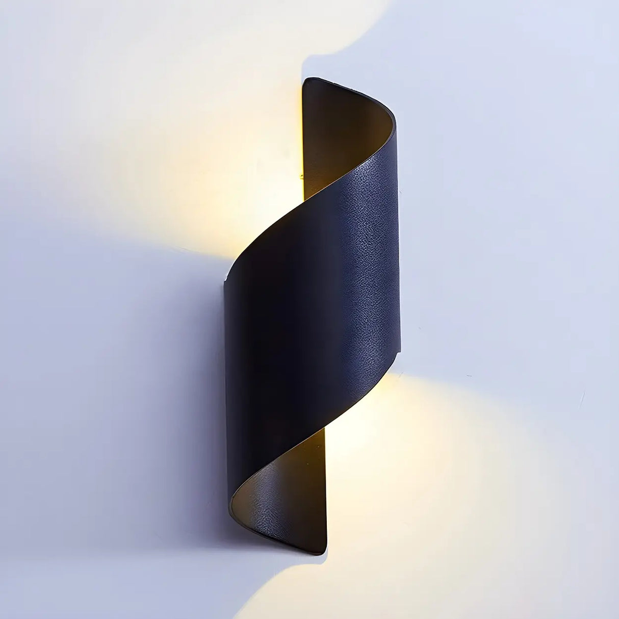 Modern Twisted LED Up Down Wall Sconce Image - 9