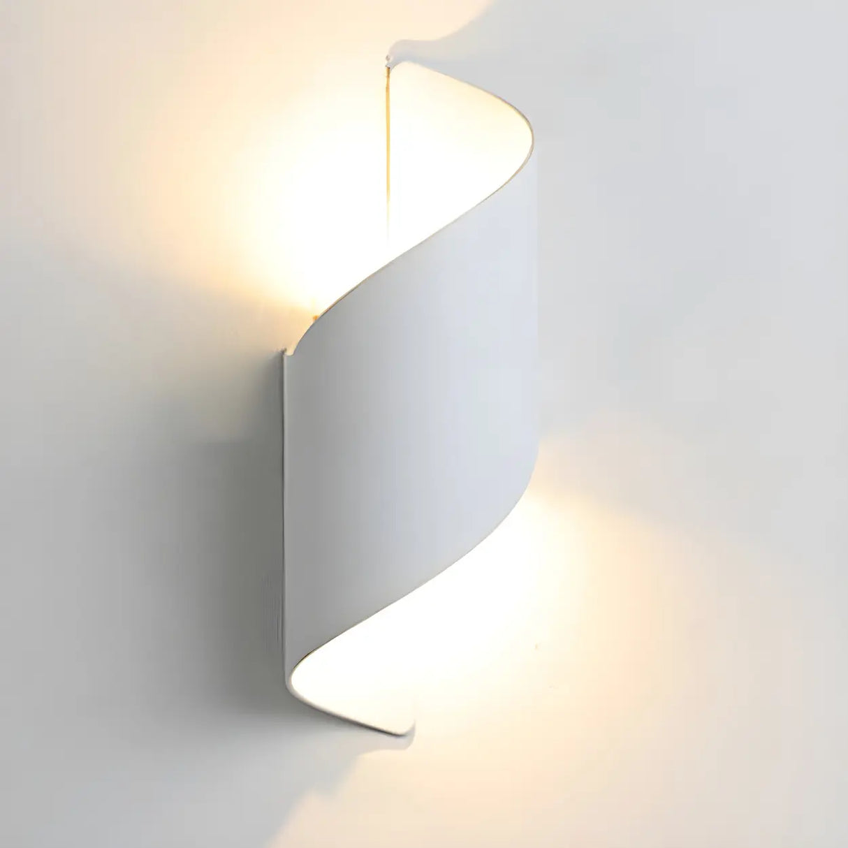 Modern Twisted LED Up Down Wall Sconce Image - 11