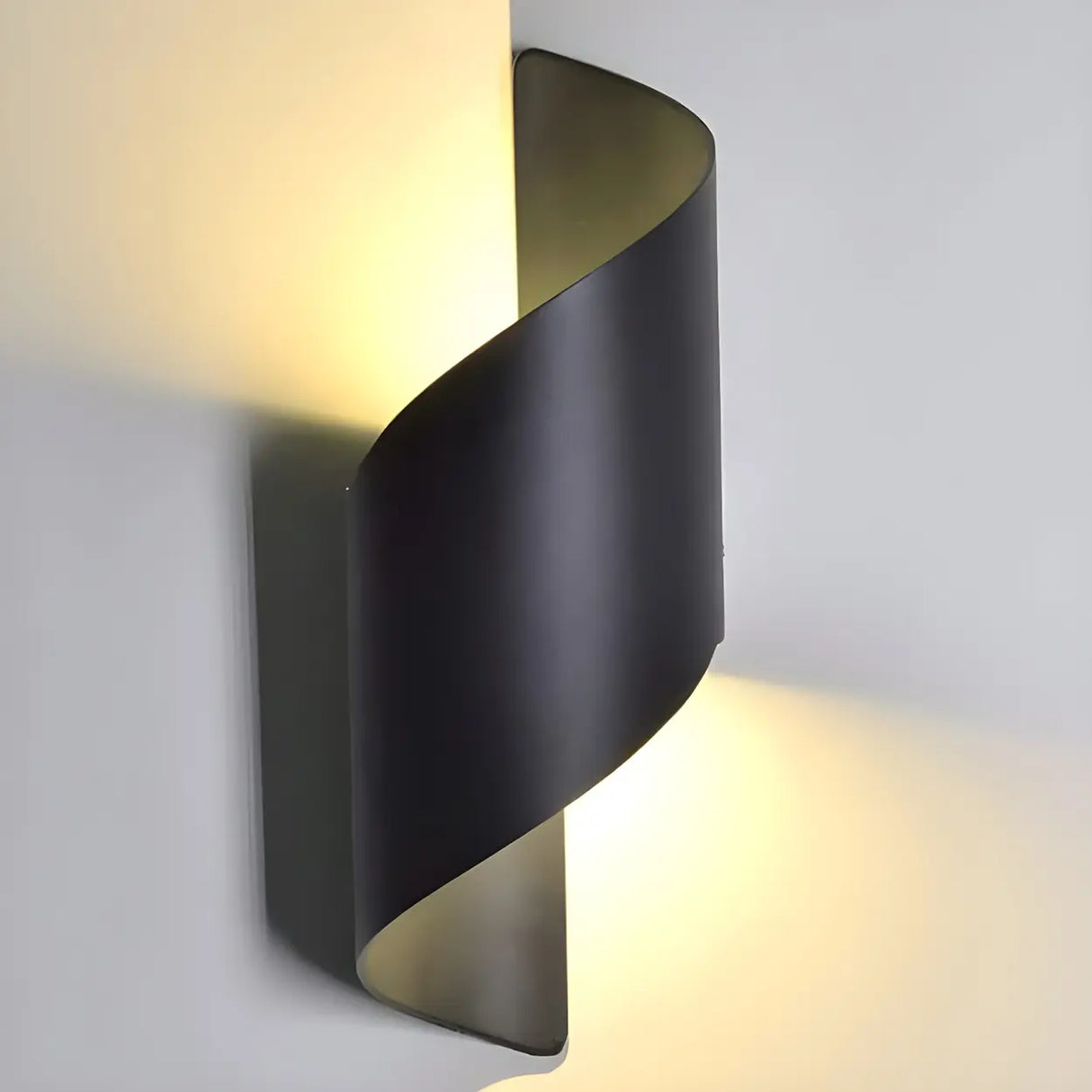 Modern Twisted LED Up Down Wall Sconce Image - 12