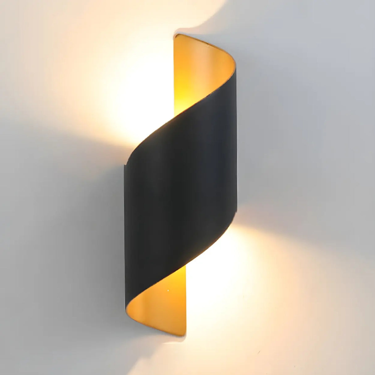 Modern Twisted LED Up Down Wall Sconce Image - 13