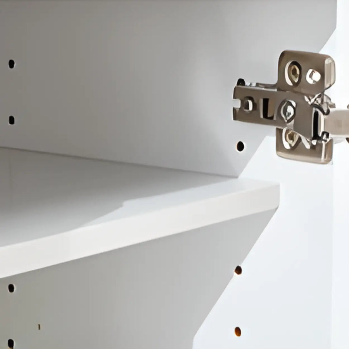 Modern Two-Door Wood Hallway White Large Shoe Cabinet Image - 14