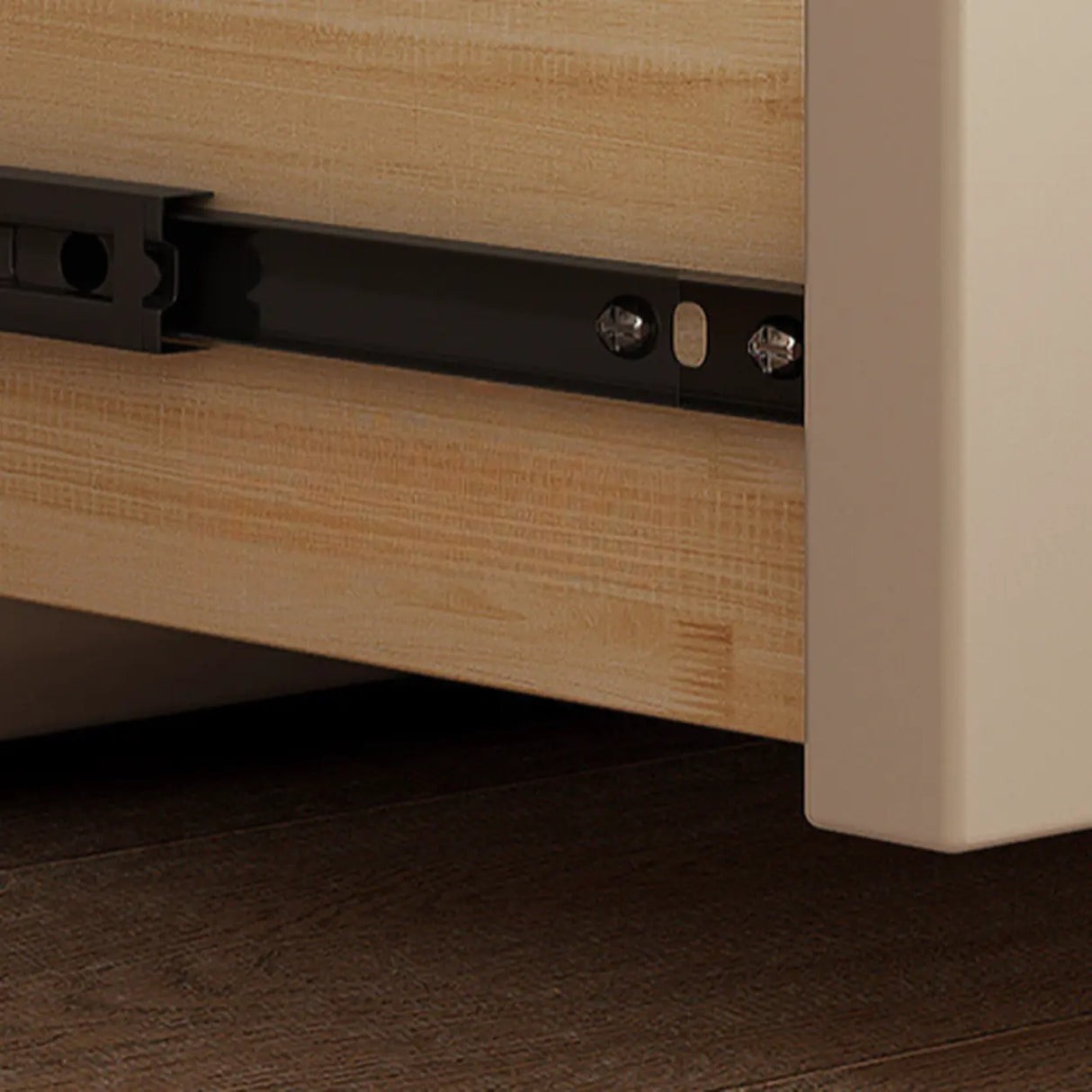 Modern Unique Stacked Swivel Wood Nightstand with Drawers Image - 7