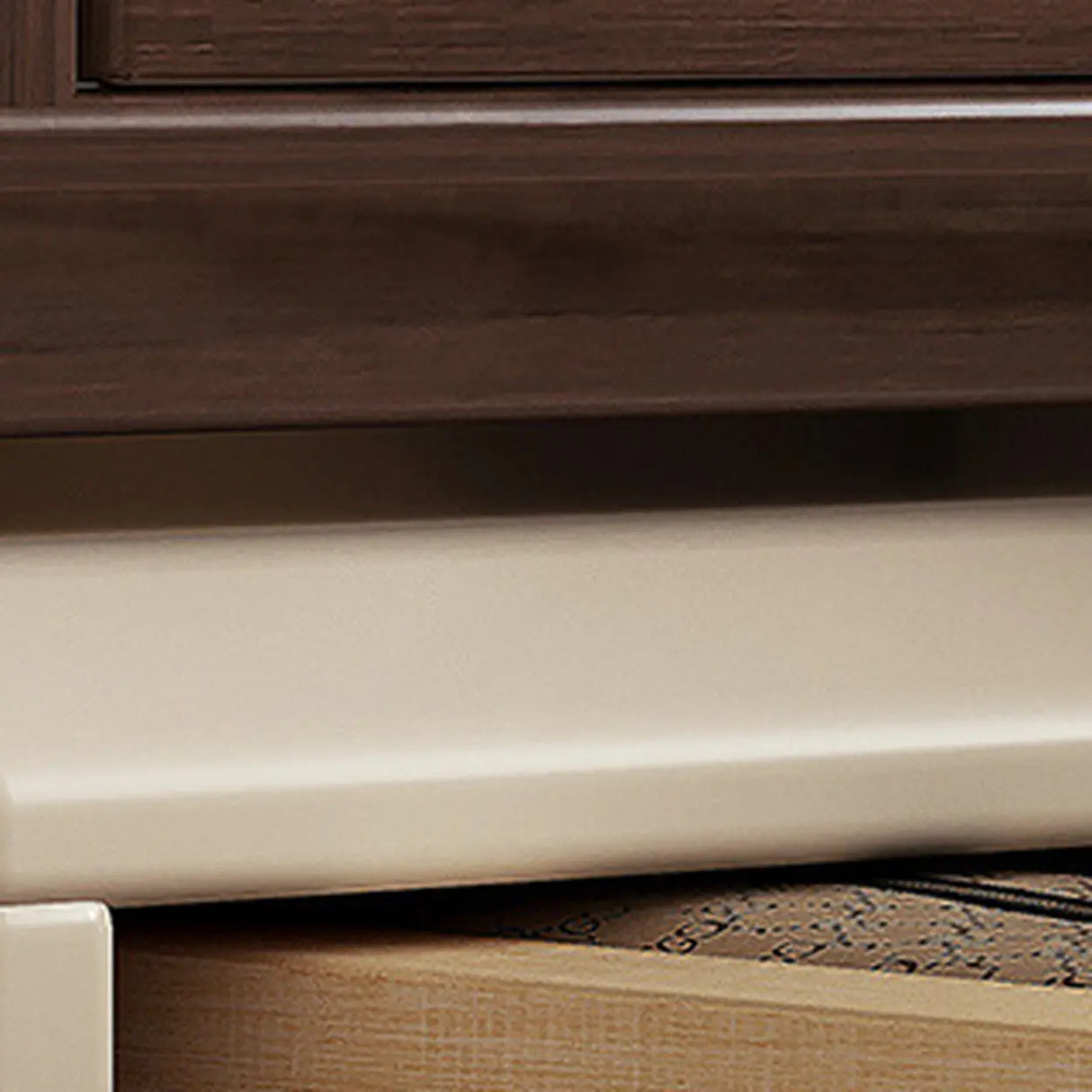 Modern Unique Stacked Swivel Wood Nightstand with Drawers Image - 8